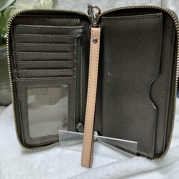 Michael Kors Gold and Tan Wristlet - Picture 3 of 3